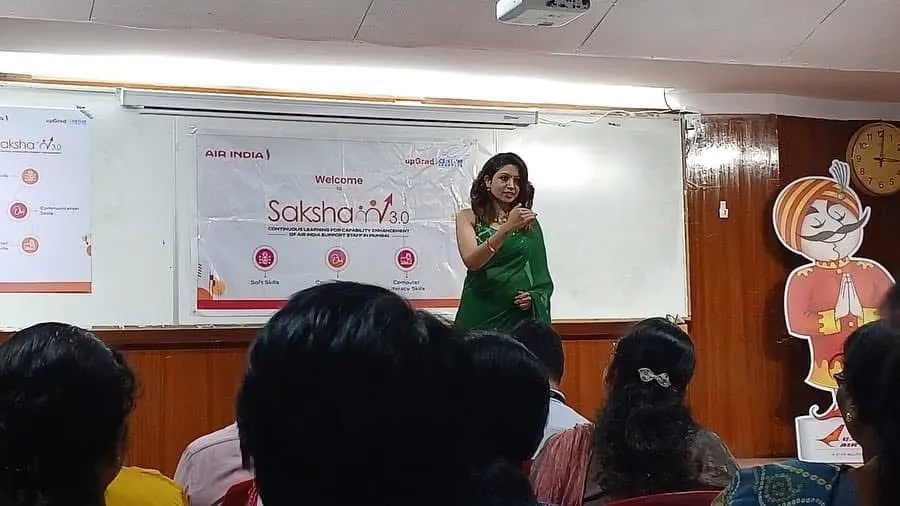 Sayali conducting a professional training session